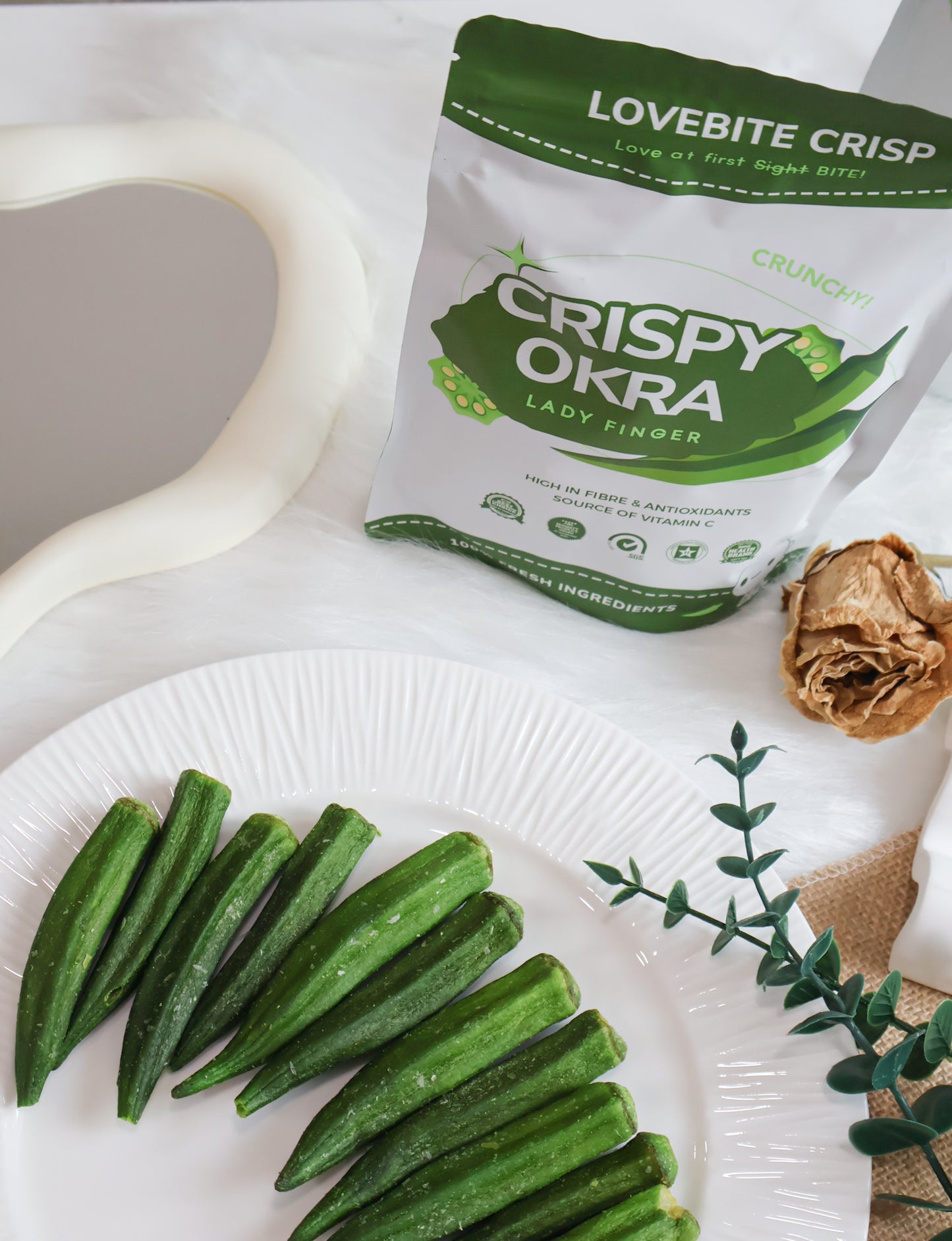 【50G】 Crispy Lady Fingers （Okra） ｜Vegetable series🫛
