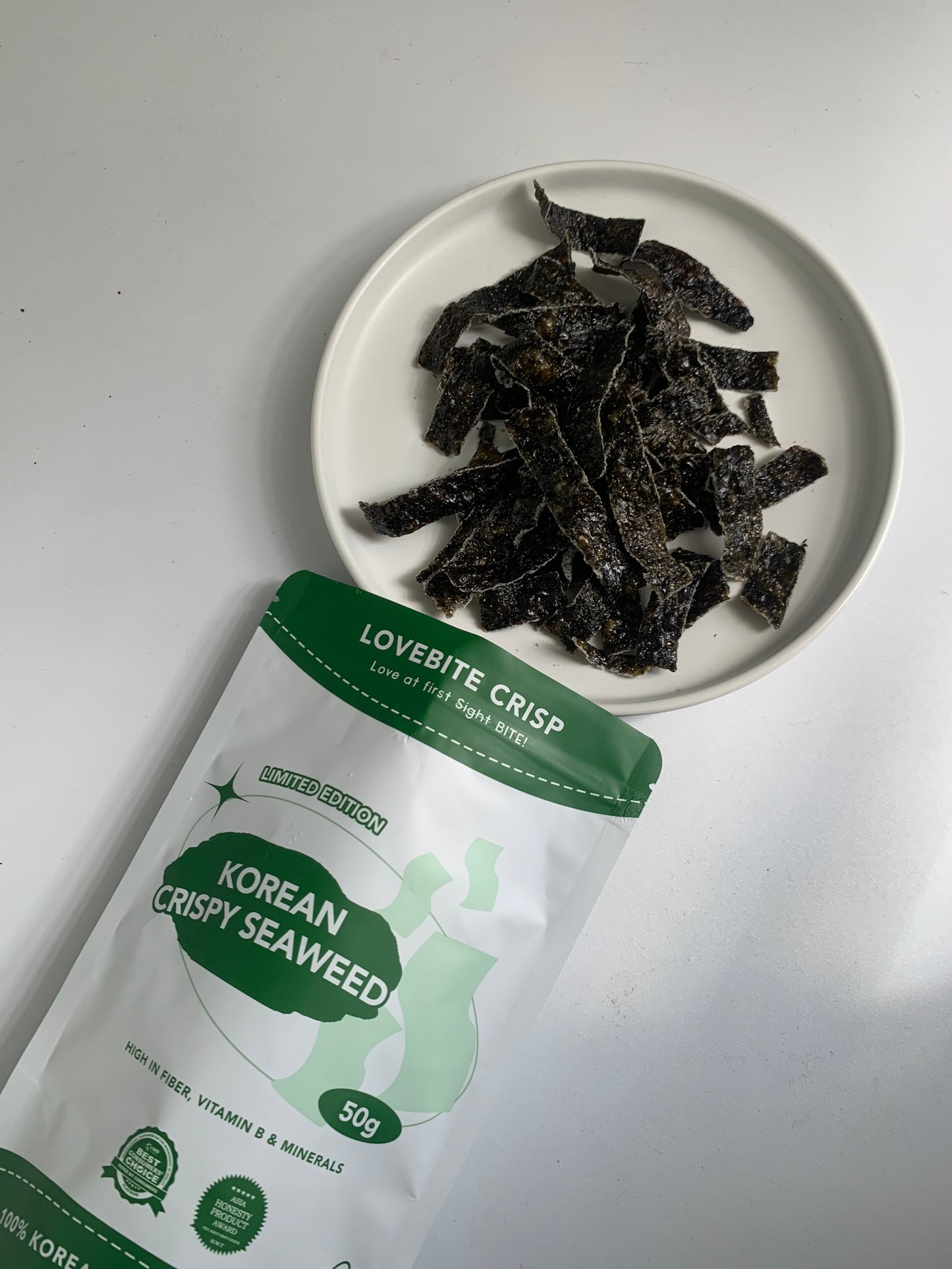 [50G] LOVEBITE Korean Crispy Seaweed ❤️